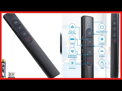 Wireless Presenter Remote, Presentation Clicker with Hyperlink & Volume Remote Control PowerPoint