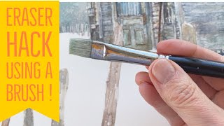 How to erase (stubborn) pencil marks with a brush