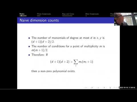 WIMSA Conference 2022 - Rick Miranda: Interpolation for Polynomials in Two Variables