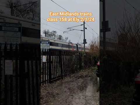 East Midlands trains class 158 at Ely 2/1/24 #train #railway #subscribe #trainspotting #passenger