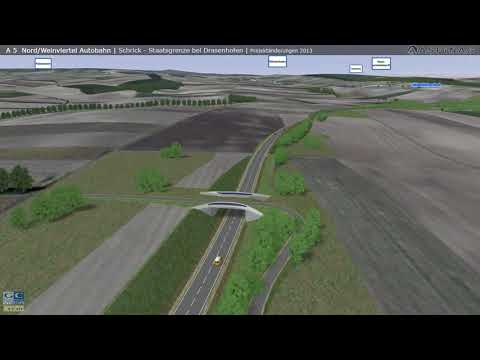 A 5 Nord/Weinviertel Autobahn Schrick bis Staatsgrenze bei Drasenhofen (Visualisierung)