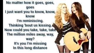Long Distance (LYRICS) - Megan &amp; Liz