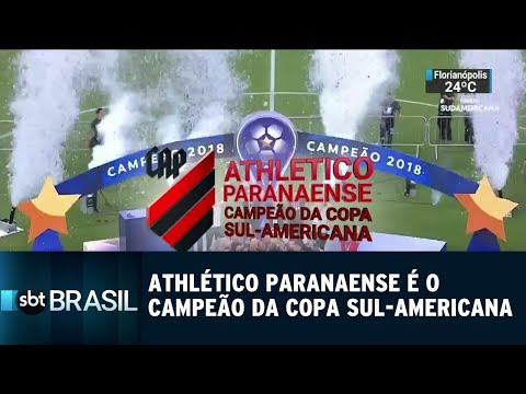 Atlético Paranaense vence Júnior Barranquilla e é o campeão da Sul-Americana | SBT Brasil (13/12/18)