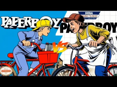 Paperboy - Nintendo NES vs Sega Master System Gameplay 