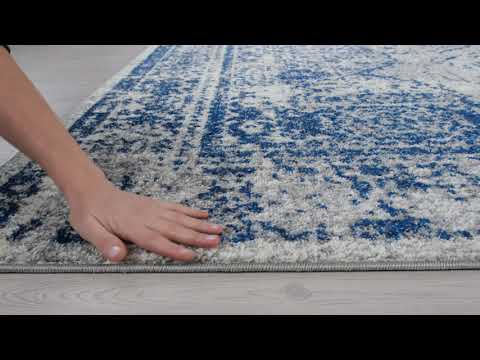 Abani Casa CAS180A Blue Grey Persian Distressed Area Rug