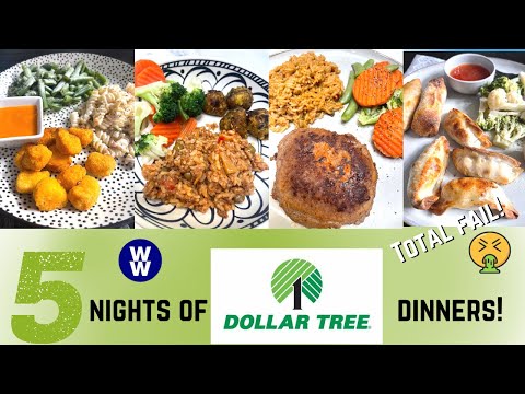 WW 5 NIGHTS OF DINNERS- DOLLAR TREE EDITION -BUDGET & FAMILY FRIENDLY MEALS - WEIGHT WATCHERS!
