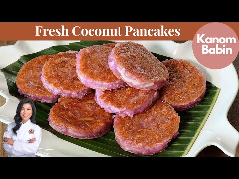 It’s Perfect Aroma Of Coconut Milk/ Fresh Coconut Pancakes/ khanom Babin