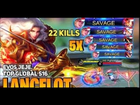 Lancelot 5X Savage By EVOS Jeje | Mobile Legends