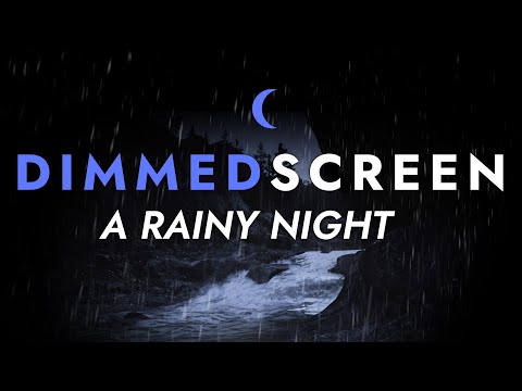 Rain and Flowing River Sounds - Dimmed Screen | Rain and River Sounds for Sleeping - Deep Sleep