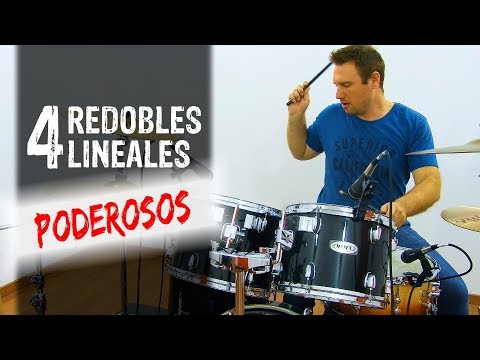 4 REDOBLES LINEALES fáciles y PODEROSOS - Clases de batería