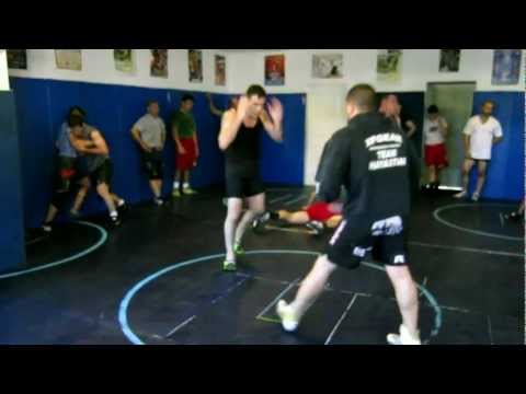 Karo Parisyan and Karen D. training at SK Golden Boys Wrestling Club