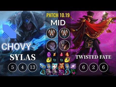 DRX Chovy Sylas vs Twisted Fate Mid - KR Patch 10.19