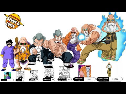 TODOS LOS NIVELES DE PODER DEL MAESTRO ROSHI HASTA DRAGON BALL SUPER