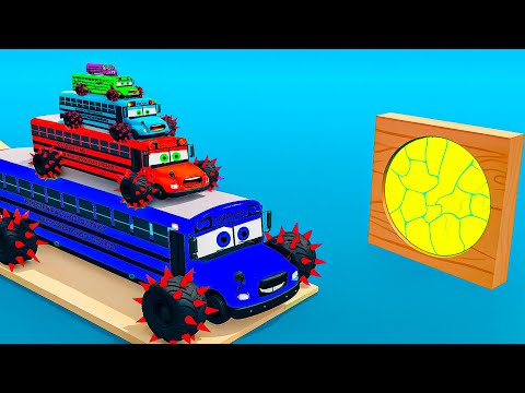 Small Cars on Big Car vs Slide Color with Portal Pool   Cars vs Deep Water   beamNG Drive #5