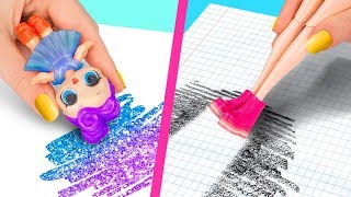 10 Dziwnych Sposobów Na Wniesienie Lalek Barbie do Klasy / Sprytne Sztuczki Barbie i LOL Surprise