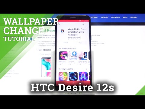 How to Download Animated Wallpaper in HTC Desire 12s? Magic Fluids Free App