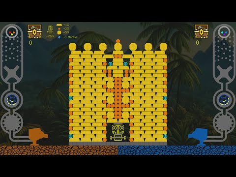 The Gold Battle 2 Team Marble Race in Algodoo