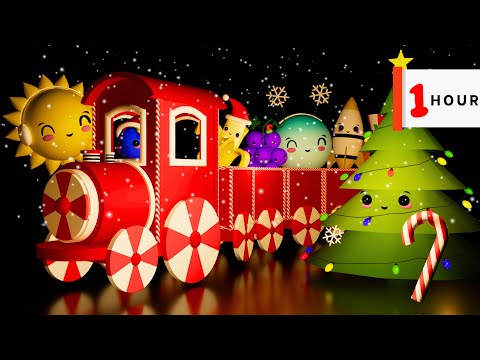 Christmas Express 🎄 Dancing Fruits & Planets ❄️ Singing Carols  Baby Sensory Video