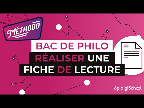 Réaliser une fiche de lecture - Méthodologie - digiSchool