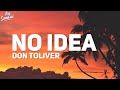 Don Toliver No Idea Lyrics
