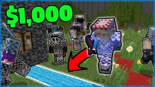 Last to Stop Running Around the Circle Wins $1,000! | Minecraft Circle Challenge