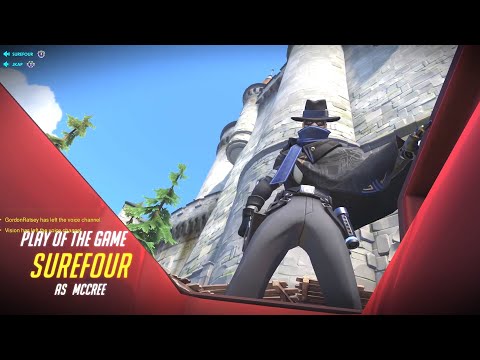 SUREFOUR DPS GOD - ASHE AND MCCREE GAMEPLAY! POTG! [ OVERWATCH SEASON 25 TOP 500 ]