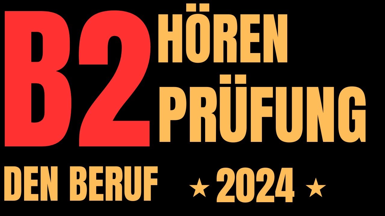 DEUTSCH TEST FÜR DEN BERUF | HÖREN B2 TELC | TEIL 1 & 2