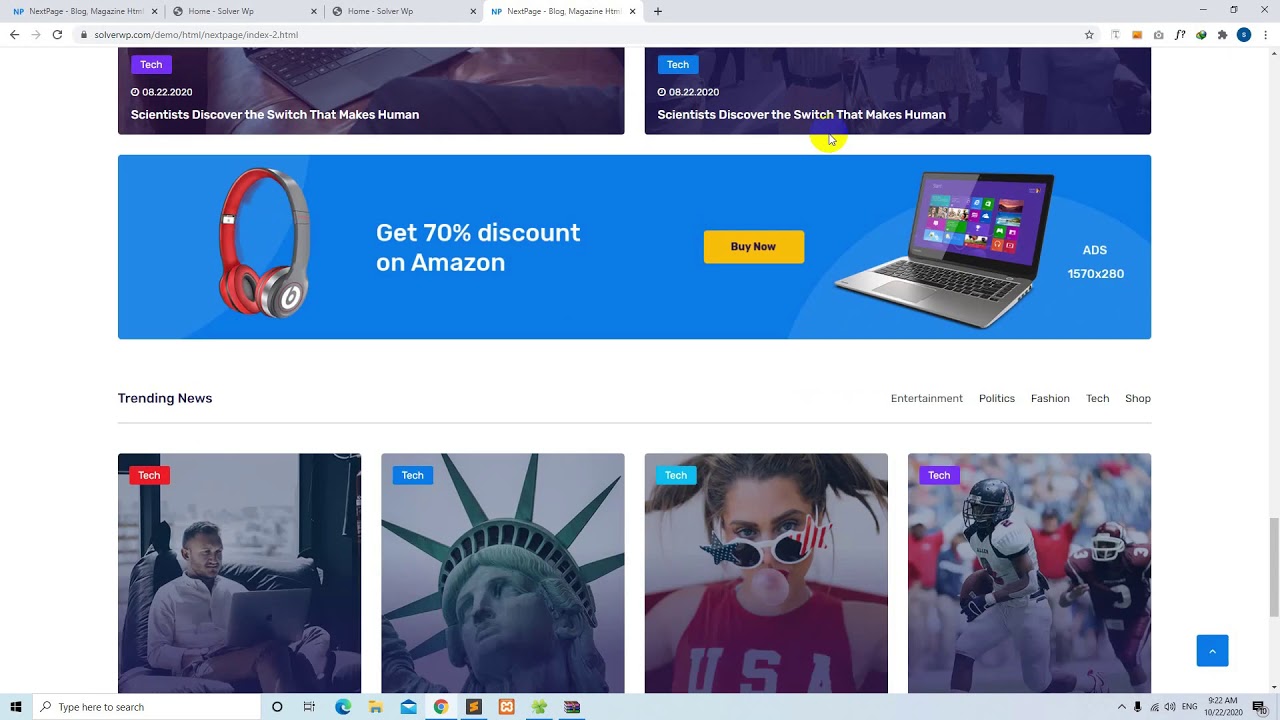 Nextpage - Magazine & Newspaper HTML Template
