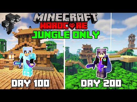 I Survived 200 Days in Jungle Only World in Minecraft Hardcore(hindi)