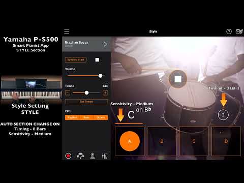 Yamaha P-S500 - Style with Smart Pianist App - Tutorial
