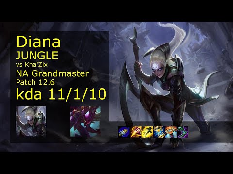 Diana Jungle vs Kha'Zix - NA 11/1/10 Patch 12.6 Gameplay