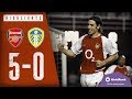 THIERRY HENRY SCORES FOUR Arsenal 5 0 Leeds United Classic Highlights 2004