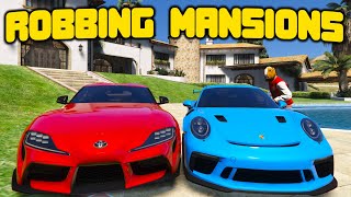 Robbing $15M Mansions And Cars In GTA 5 RP