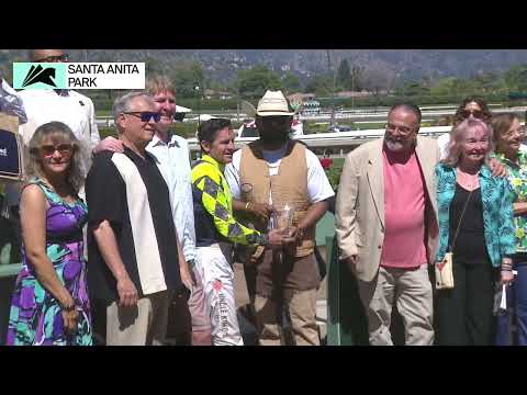 Om N Joy wins the Evening Jewel Stakes on Saturday, April 5 at Santa Anita Park