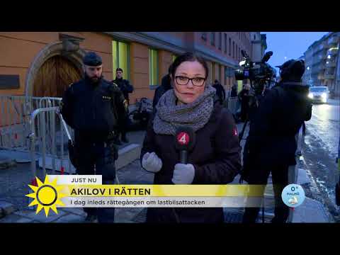 Rättegången mot Akilov: "Sekundpassning dygnet runt" - Nyhetsmorgon (TV4)