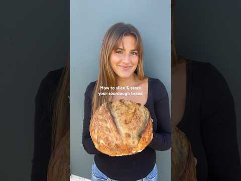 How to slice & store sourdough bread #baking #tipsandtricks #sourdough