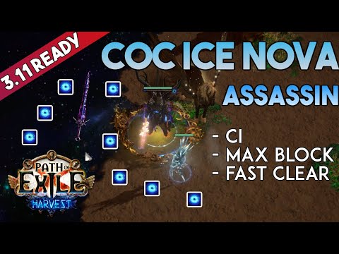 [3.11] CoC Ice Nova Build - Assassin Shadow - Harvest - Path of Exile 3.11