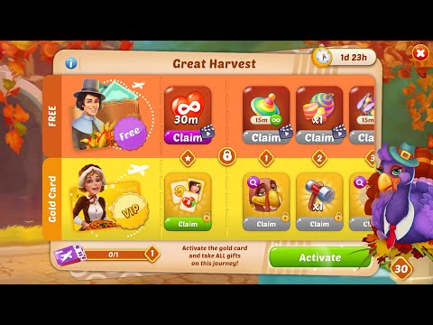 Family Hotel: love & match-3 - Event - Gold Card - Great Harvest