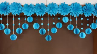 Door Toran with Paper flowers | DIY Home Decor