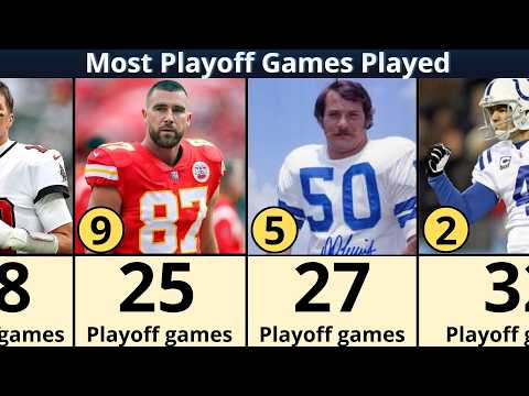 NFL Legends Ranked by Career Playoff Games Played!