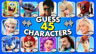 Guess 45 Movie Characters by Their VOICE + SONG 🔊