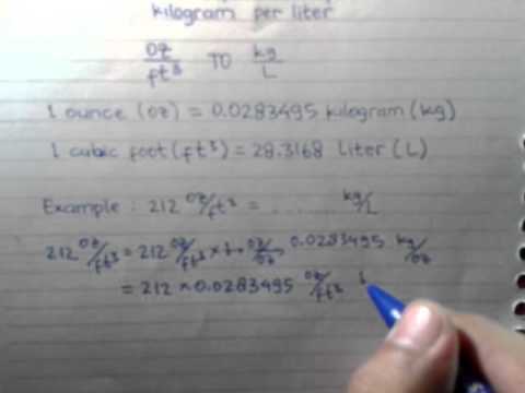 z83UNIT CONVERSION ounce per cubic foot  To Kilogram  per Liter