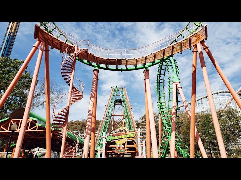Off-ride footage of a Boomerang train