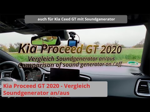 Kia Proceed GT 2020 - comparison sound generator on / off