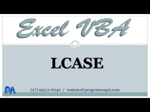 Dica de Excel VBA como usar o método LCASE