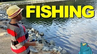 Fishing, Feeding Ducks, and Playing in the Rain