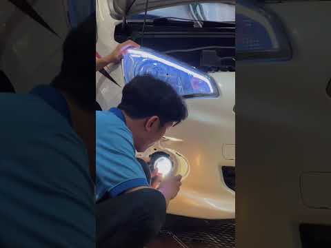 Mitsubishi Attrage đầu tiên trên thế giới mà độ bộ đèn bi Laser Hennvei L91 Pro.