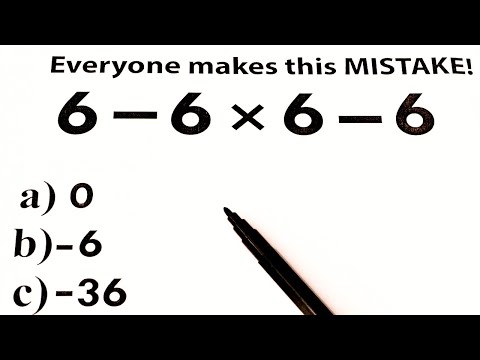 6 - 6 × 6 - 6 = ❓ BE CAREFUL!