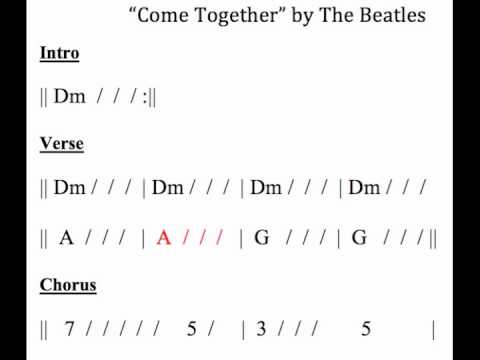 "Come Together" moving chord chart