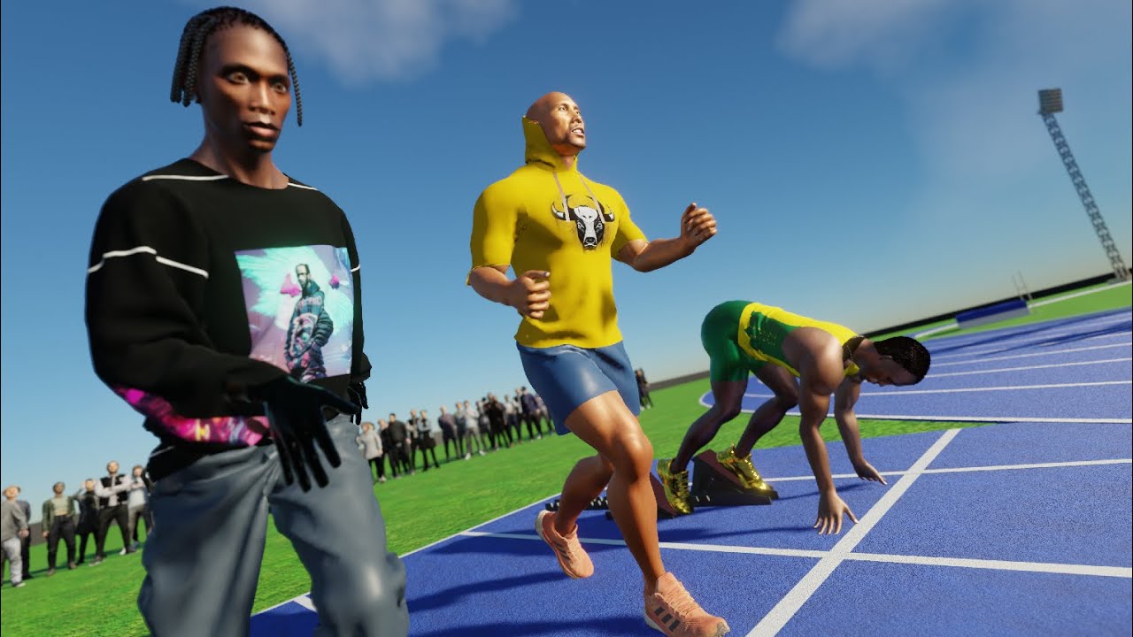 Usain Bolt VS The Rock VS Travis Scott